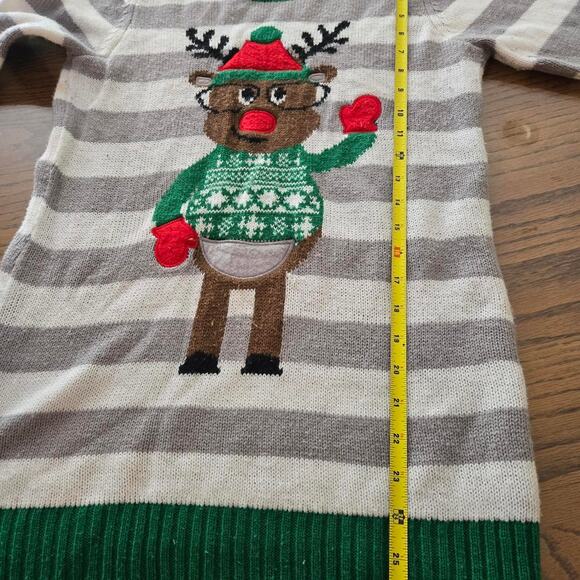 New direction womens Ugly christmas sweater size small Reindeer Holiday - Picture 6 of 7